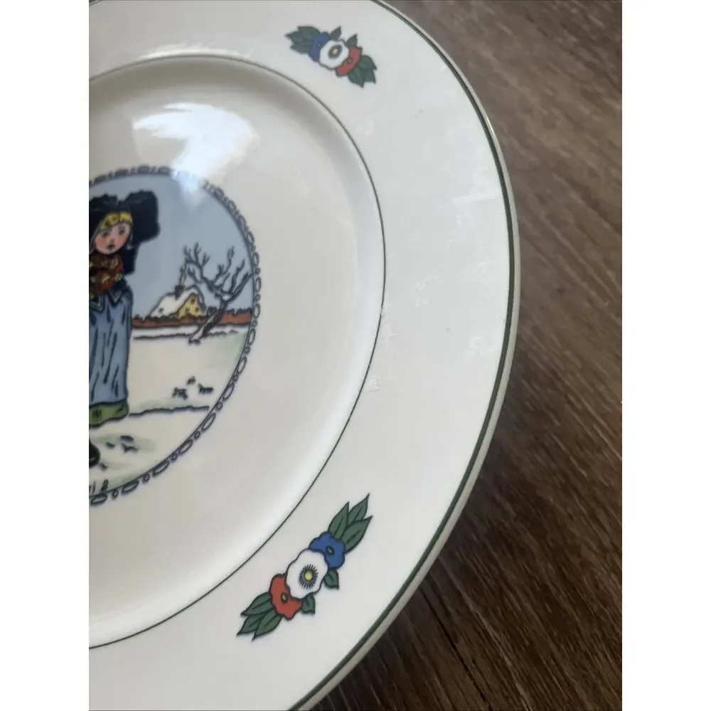 Villeroy & Boch Hansi d’ Alsace Dinner Plate Girl In‎ Snow RARE